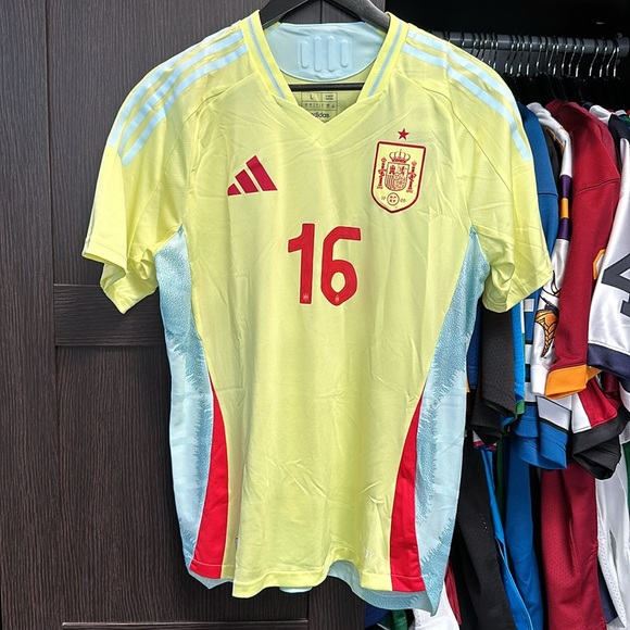 Rodrigo Spain National Team adidas 2024 Away Authentic Jersey - Yellow - Picture 3 of 7